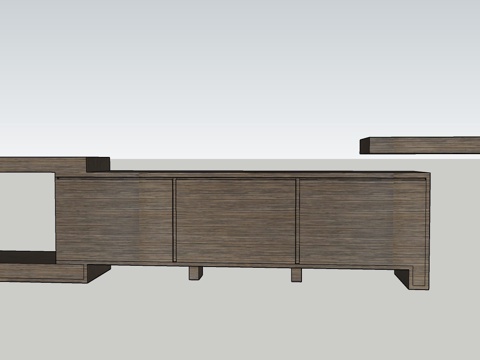 木制电视柜su模型