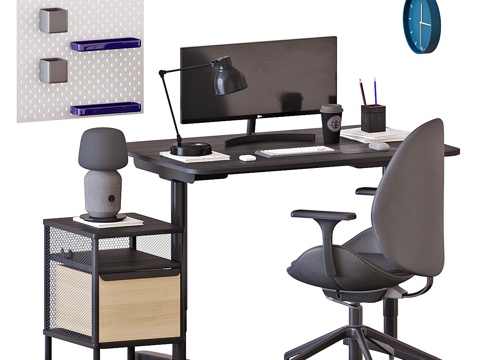  宜家BEKANT办公桌13d模型 