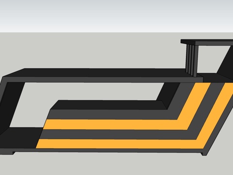 异性总经理办公桌su模型