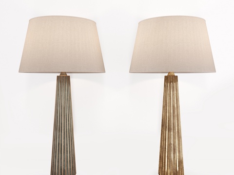  查普曼与迈尔斯 凹槽尖顶大型台灯3d模型 