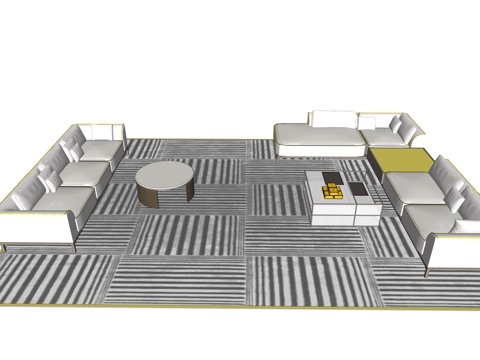  FENDI Five sofasu模型 