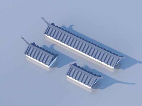  屋檐 挑檐 瓦片 建筑 构件3d模型 