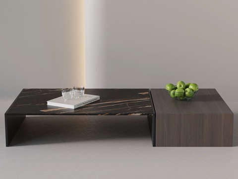 现代意式茶几su模型