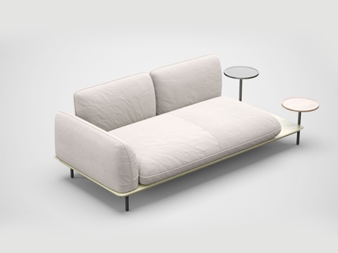  客厅沙发  意大利沙发  现代沙发 双人沙发  布艺沙发3d模型 