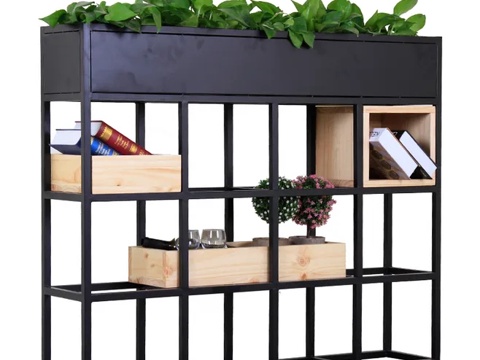 铁艺绿植花架su模型