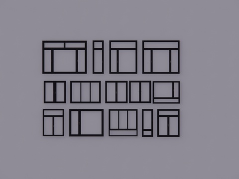  窗 客厅 卫生间 卧室 五金 推拉门 构件 家装 门su模型 