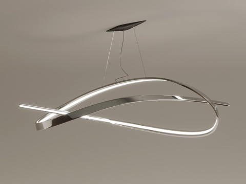 现代意式吊灯 客厅吊灯 不规则吊灯su模型