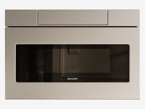  夏普不锈钢微波炉抽屉 (SMD2470AS)3d模型 