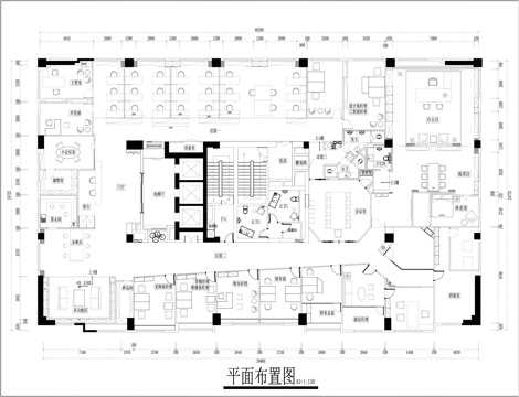 办公室装修施工图cad施工图