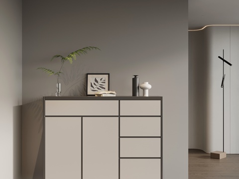 现代意式玄关柜 鞋柜su模型