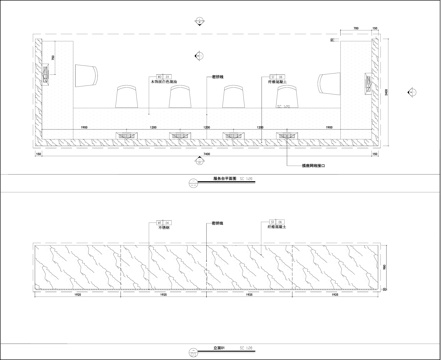 办公前台节点 楼层服务台 桌台节点 剖面图cad施工图