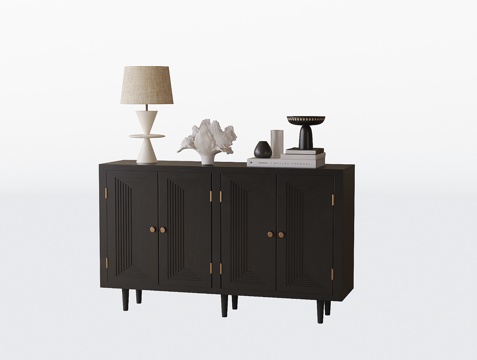 现代玄关柜 边柜 装饰柜su模型