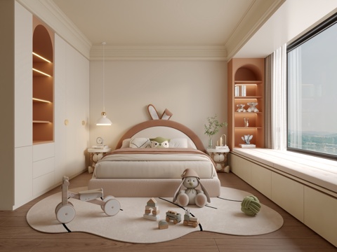  现代儿童房3d模型 