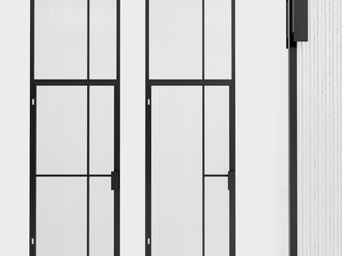  玻璃隔断。门。933d模型 