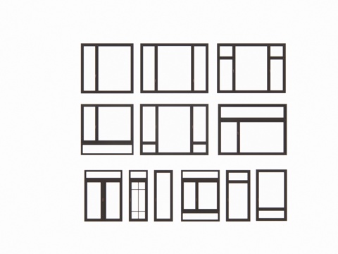  窗 客厅 卫生间 卧室 五金 推拉门 构件 家装 门su模型 