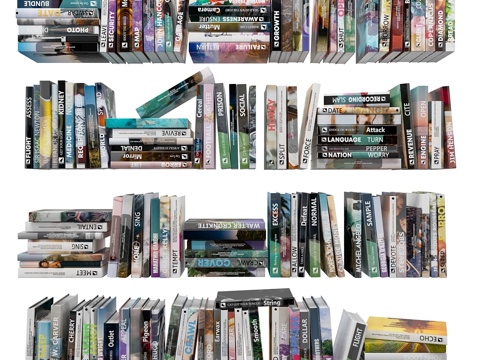  书籍（150册）1-6-12-13d模型 