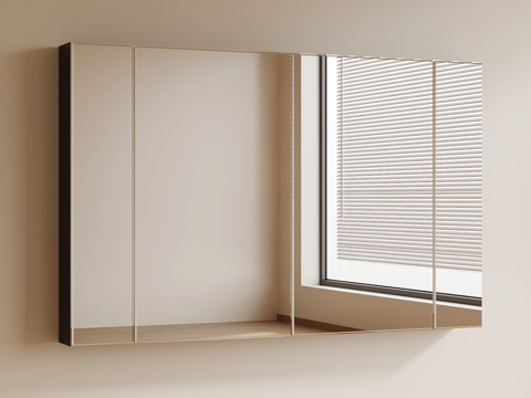 现代浴室镜su模型