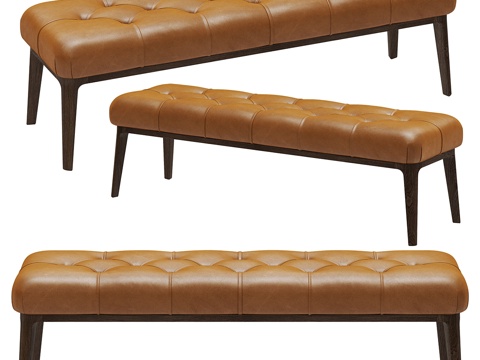  Poltrona Frau Glenn长凳3d模型 