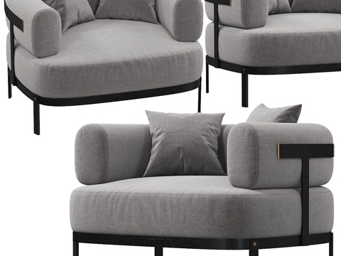  巴克斯特·贝尔特扶手椅3d模型 