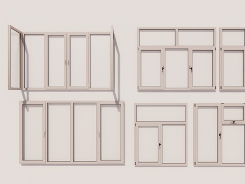  窗 客厅 卫生间 卧室 五金 推拉门 构件 家装 门su模型 