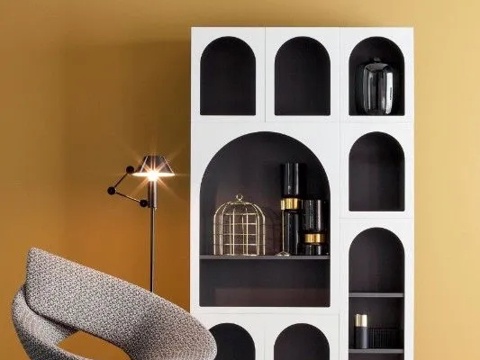 弧形储物柜子su模型