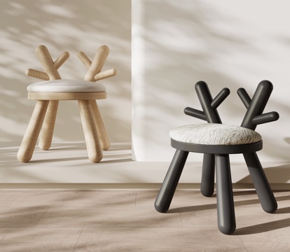  现代儿童椅3d模型 