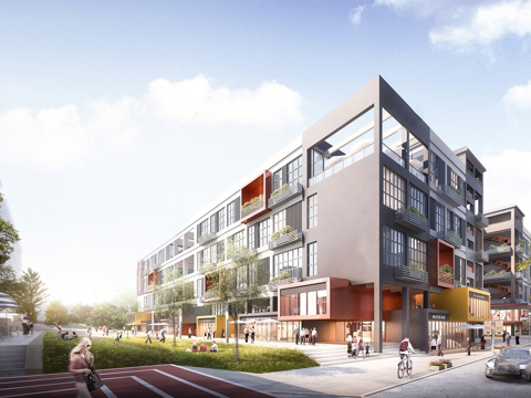 现代产业园建筑 文创建筑su模型