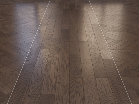  克拉夫特橡木拼花板圣诞树人字形铺装3d模型 