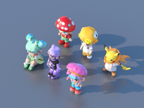  卡通 玩具 摆件3d模型 