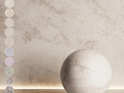  现代侘寂装饰涂料 艺术漆3d模型 