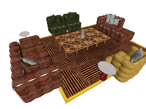  FENDI fun sofasu模型 