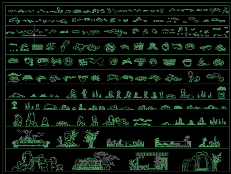 石头模型CAD图库cad施工图