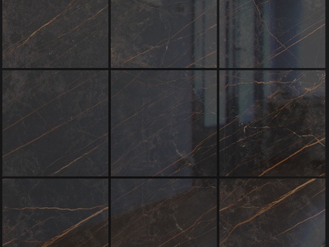  大理石系列 黑色大理石套装3d模型 