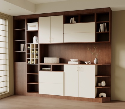  中古风餐边柜 酒柜3d模型 