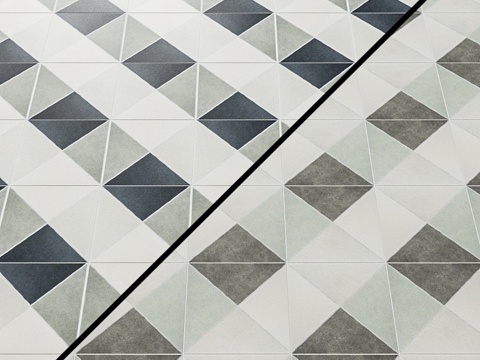  作者钻石鼠尾草哑光9x9瓷砖拼贴3d模型 