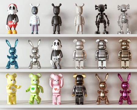  现代公仔 潮玩 卡通3d模型 