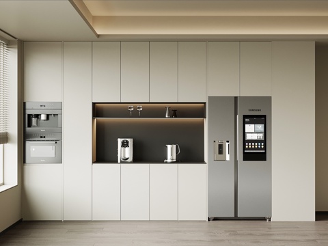  现代餐边柜 酒柜3d模型 