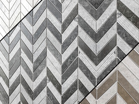  石灰岩三种类型3d模型 