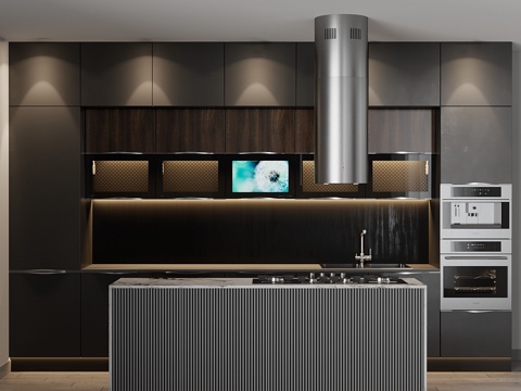 现代厨房193d模型