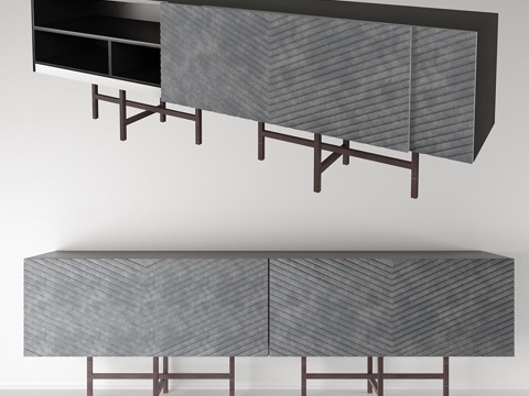  Pergamo天鹅绒餐边柜3d模型 