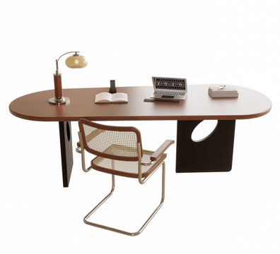 现代书桌椅 书桌 书椅su模型