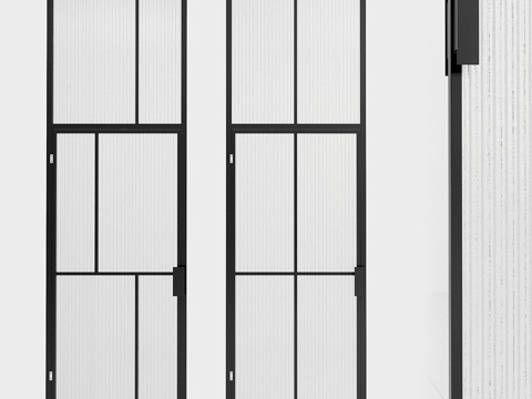  玻璃隔断。门。923d模型 