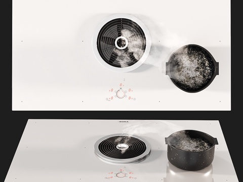  BORA BFIU 灶具 白色款3d模型3d模型 