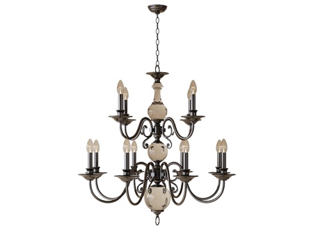 法式吊灯 别墅吊灯su模型