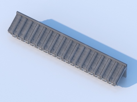  屋檐 挑檐 瓦片 建筑 构件3d模型 