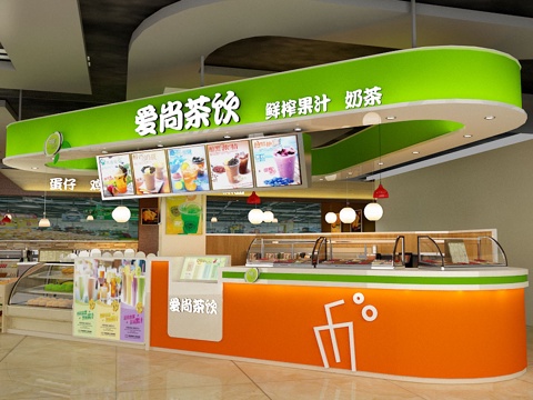 40平奶茶店 小吃店 最新全套施工图合集cad施工图