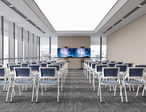  现代会议室 培训室3d模型 