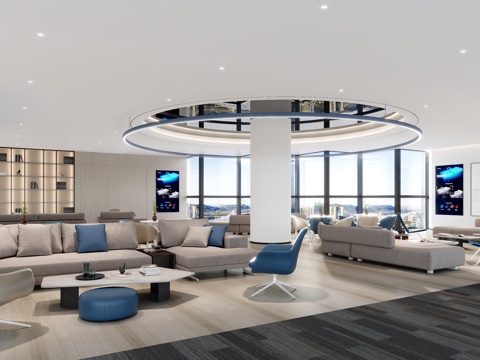 办公休息区3d模型