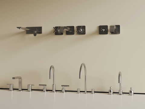 现代水龙头su模型