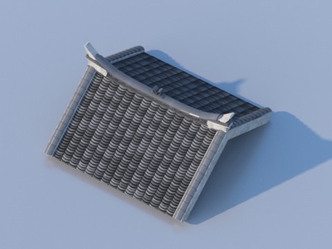  屋檐 挑檐 瓦片 建筑 构件3d模型 